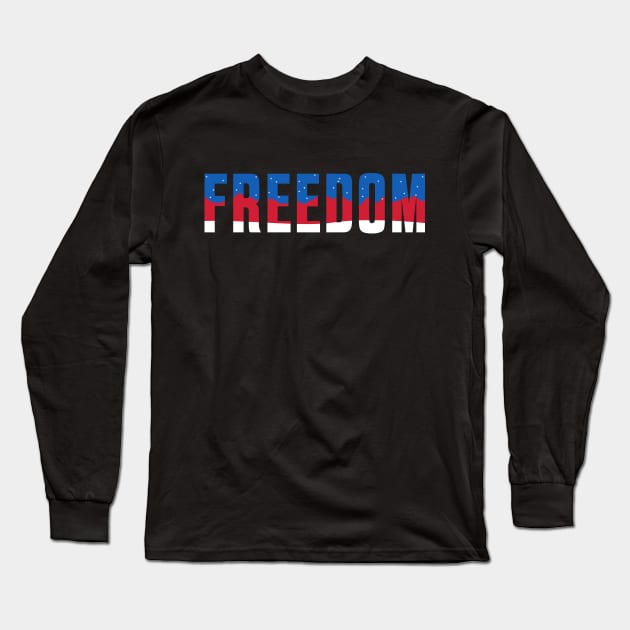 American Freedom Landscape Long Sleeve T-Shirt by NeddyBetty